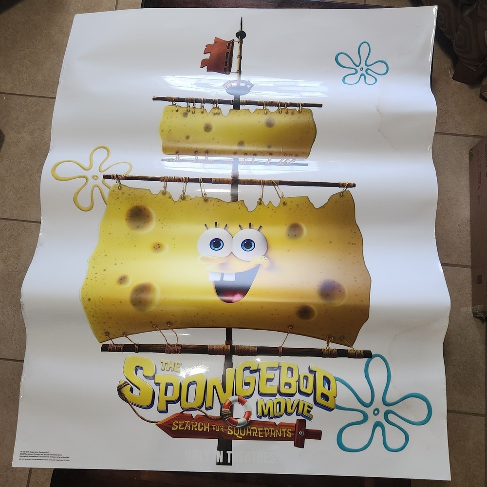 Burger King SpongeBob Squarepants 2025 Promotional Window Clings 45 X 36 READ!